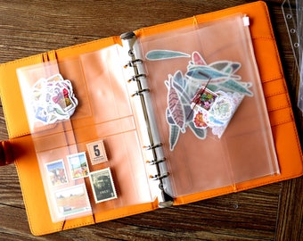 A5/A6 Zipper Pouch/PVC Pouch travelers Notebook lover gift basket/stickers storage/gift for book loverst/Card Organizer/ Zippered Pocket