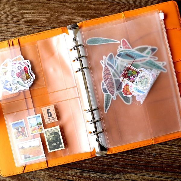 A5/A6 Zipper Pouch/PVC Pouch/stickers storage/insert/Card Organizer/ Zippered Pocket/Card organizer/Card holder/Journal Accessories