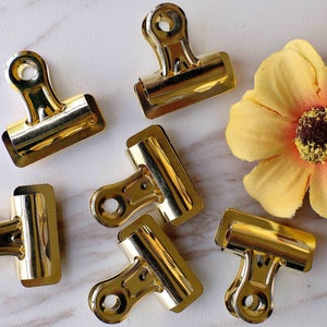 Two color brass paper cilps / Brass Metal Paper Clips/ Binder Clips/Metal Paper Clip/Office Supplies/Office Supplies