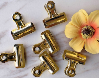 Two color brass paper cilps / Brass Metal Paper Clips/ Binder Clips/Metal Paper Clip/Office Supplies/Office Supplies