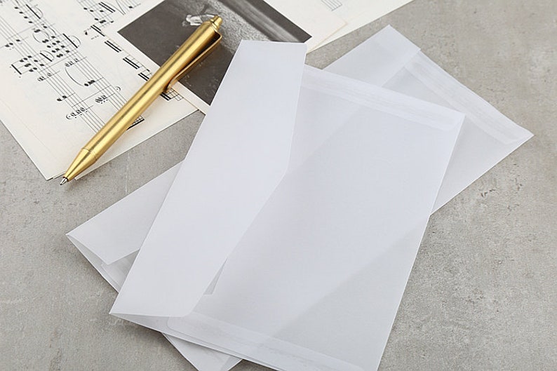 Transparent Envelopes / white clear envelopes/Clear Envelopes Etsy