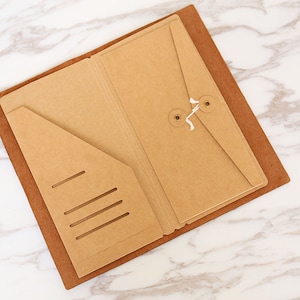 Kraft Card Holder For Midori Travelers Notebook/Card organizer/Card holder/Journal Accessories