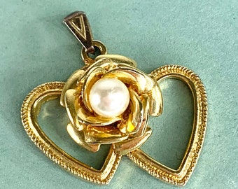 Vintage Valentine Heart Pendant, Vintage Gift