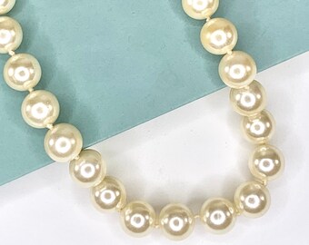 Beige Pearl Necklace - Etsy