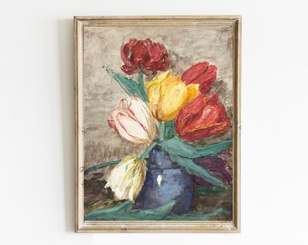 Small Floral Picture, Vintage Home Decor