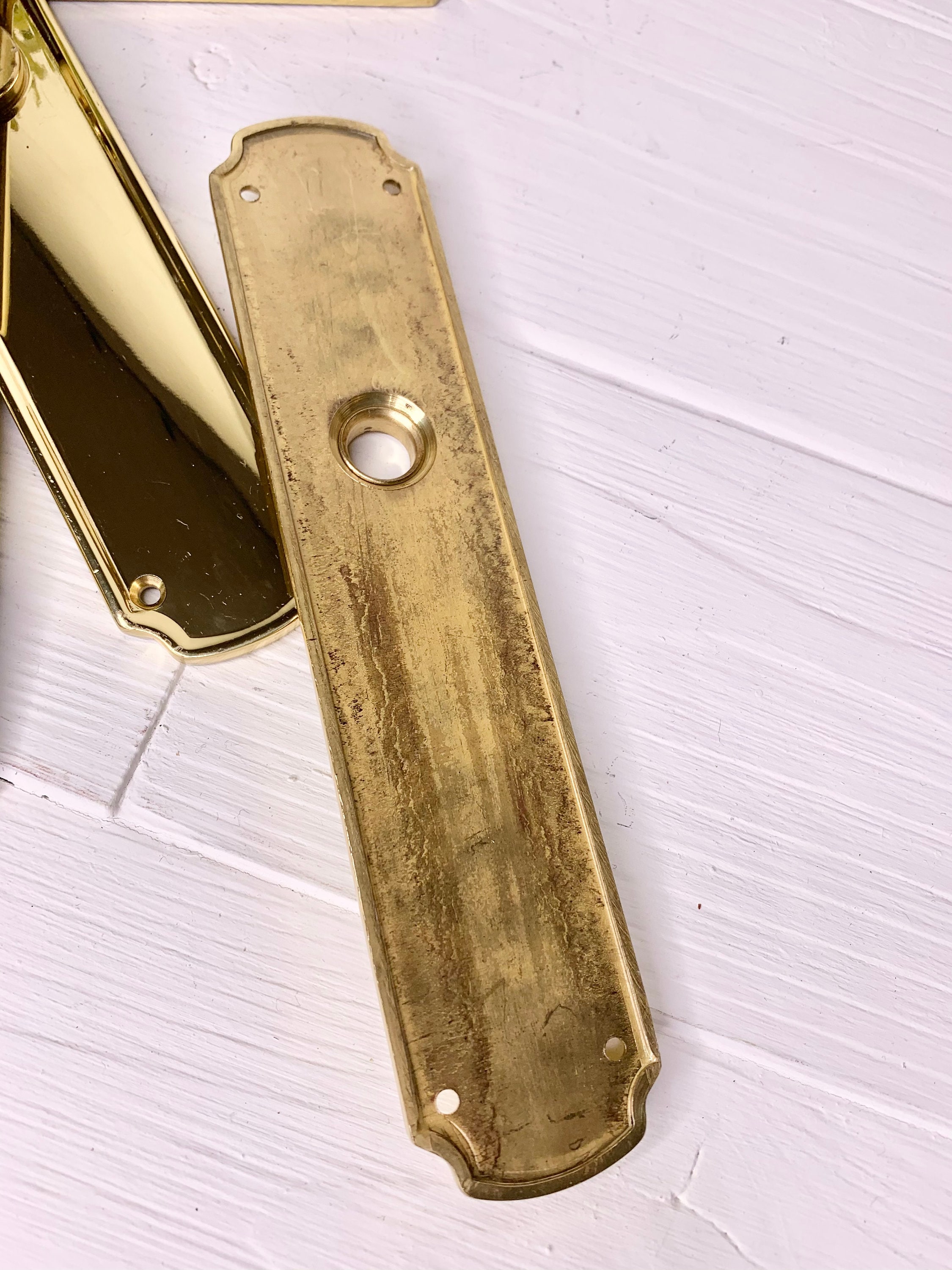 Brass Door PlatesVintage Home Decor VINTAGE Etsy