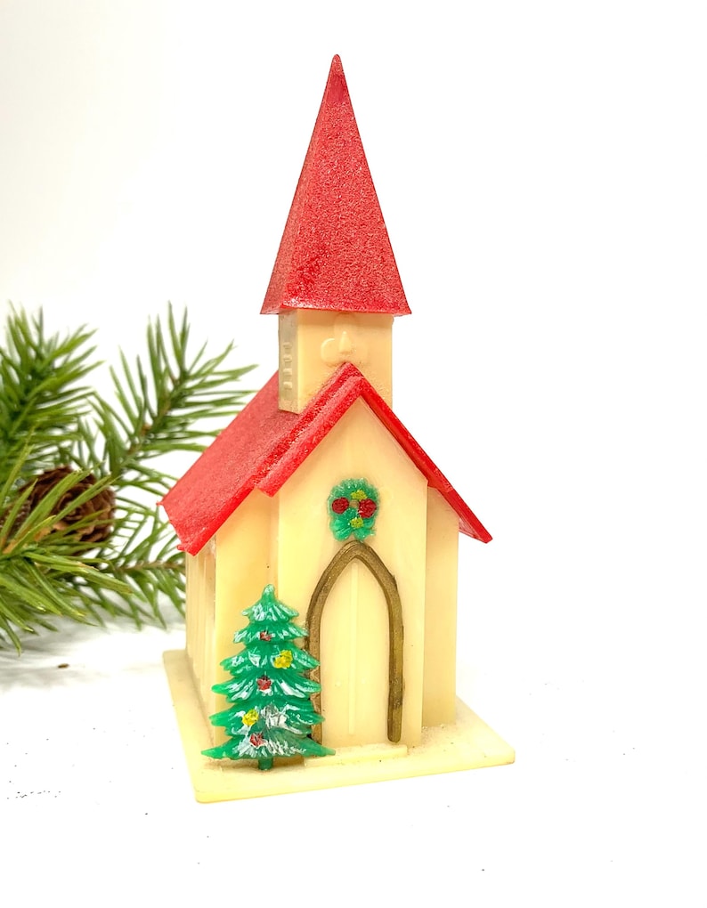 Christmas Box Vintage Christmas Home Decor Farmhouse Home Decor Etsy