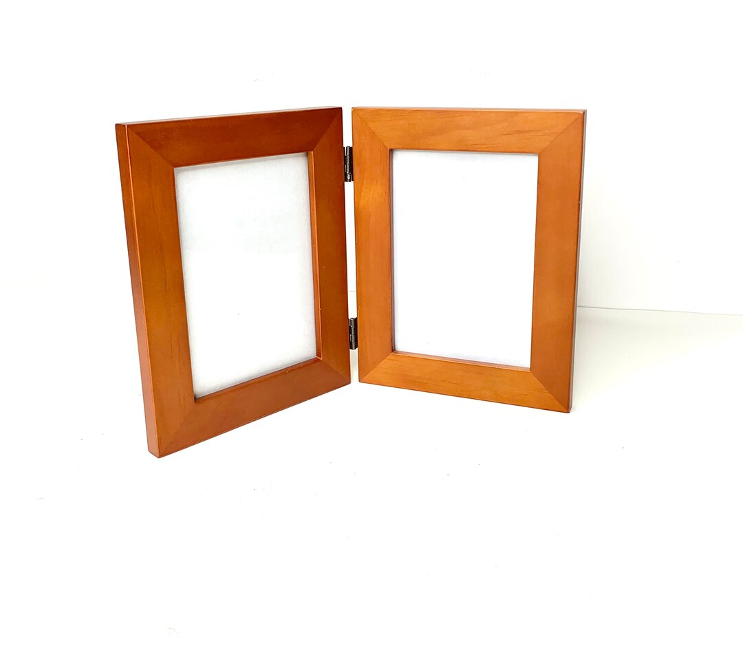 Double Frame Wood Frame 2 Picture Frame Tabletop Frame, Vintage Frame