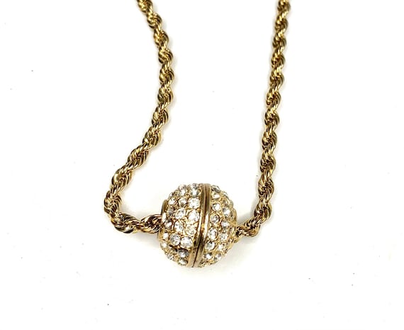 Rhinestone ball best sale necklace