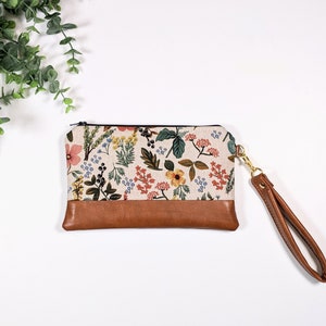 Rifle Paper Co Cream Amalfi Wristlet: Small Bag, Wristlet Clutch, Bridesmaid Gift, Phone Wristlet, Floral Bag