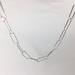 Sterling silver paperclip chain necklace, Rectangle link choker, Large link necklace, layering necklace, Thick Chain, paperclip choker