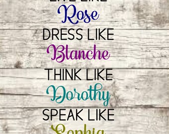 Golden Girls Svg Etsy