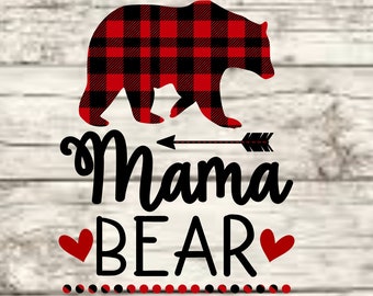 Plaid Mama Bear - Etsy UK