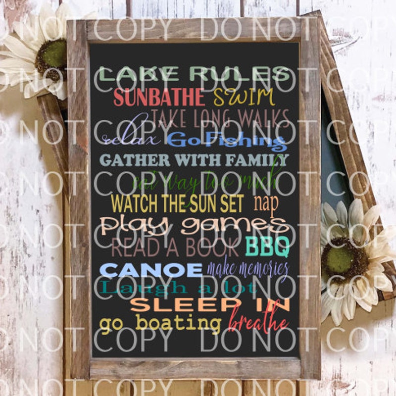 Lake Rules - Etsy