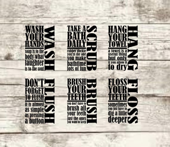 Bathroom Sayings SVG NEW | Etsy