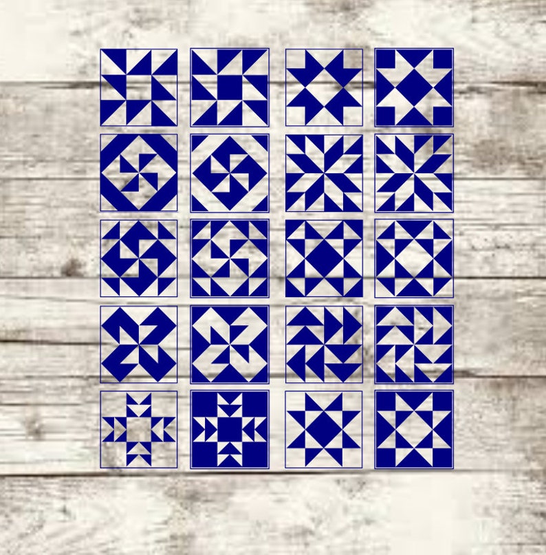Download Two Tone Quilt Blocks SVG | Etsy