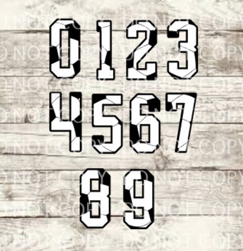 Soccer Numbers - Etsy