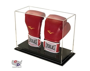Escritorio de acrílico o encimera vertical doble boxeo guante caja de la pantalla por GameDay Display