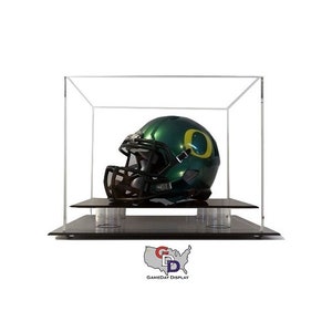 Acrylic Desk Counter or Table Top Mini Helmet Display Case by GameDay Display