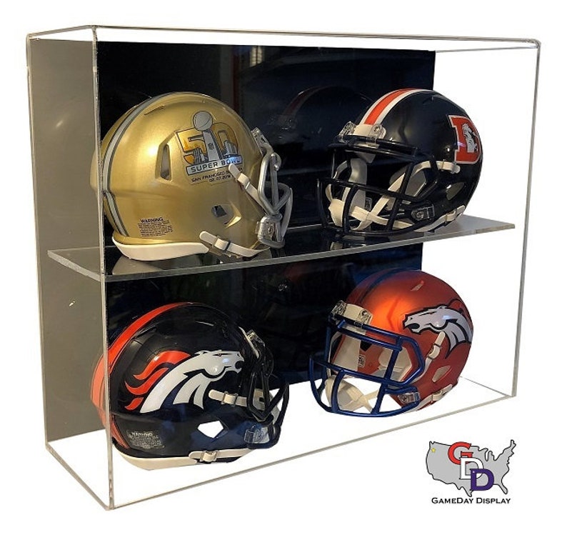 Acrylic Wall Mount 4 Four Mini Helmet Display Case by Gameday Etsy