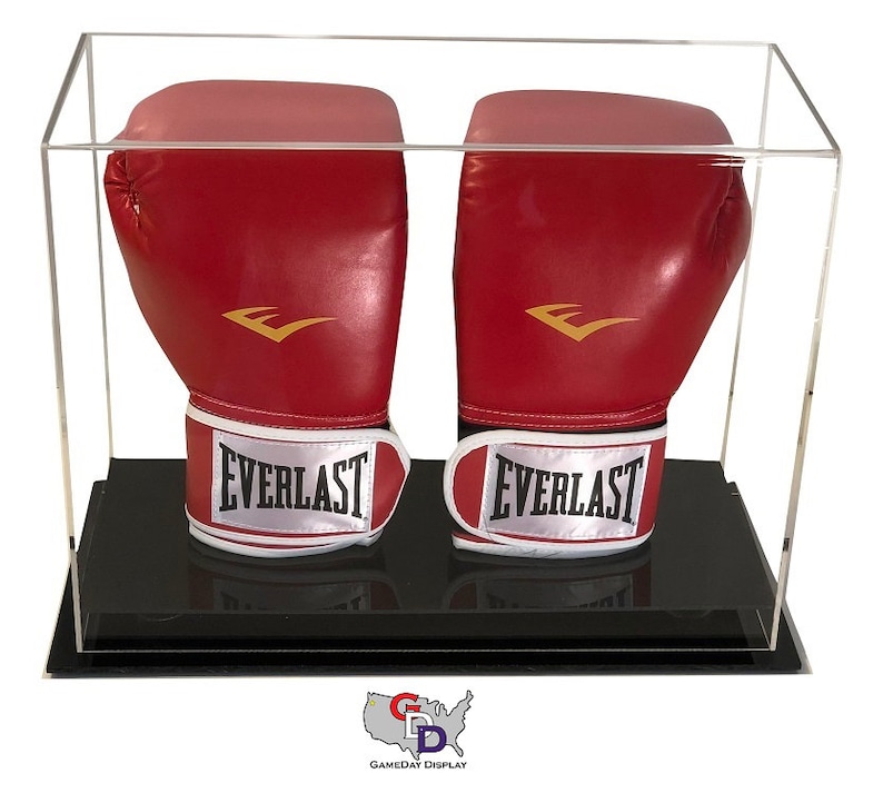Acrylic Desk or Counter Top Vertical Double Boxing Glove Etsy