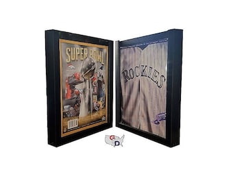 Lot of 2 Standard Sized Sports Program Display Case Frame by GameDay Display Extra Deep