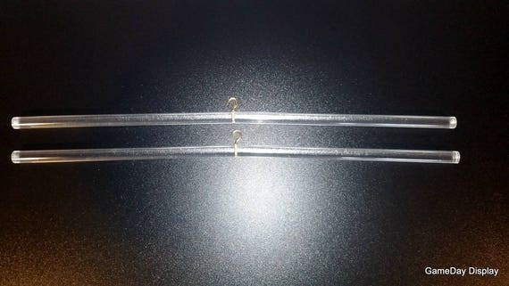 thumbnail interactive-video image 1 of Lot Of 2 Clear Acrylic Jersey Hangers – Display Case Frames For Sports Jerseys (GameDay Style) 1 of 6