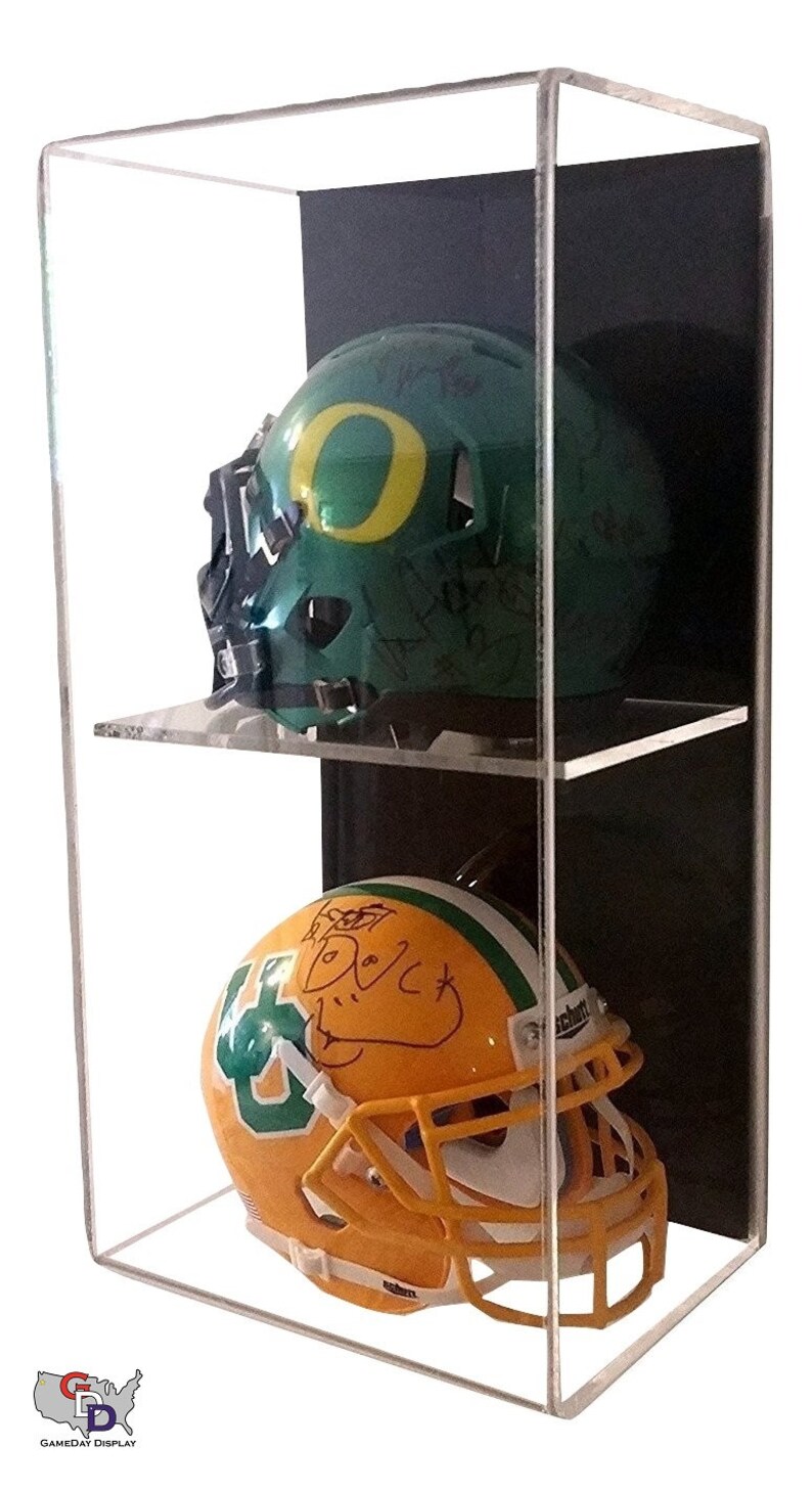 Acrylic Wall Mount Vertical Double Mini Helmet Display Case by Etsy