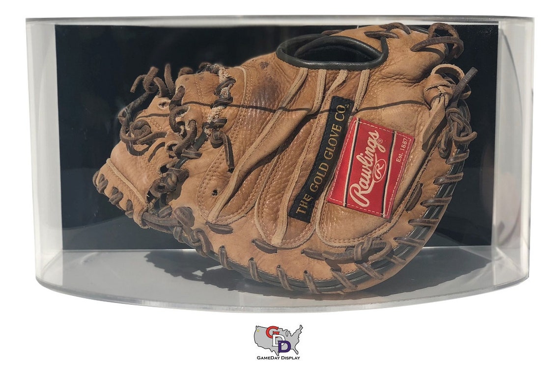 Curved Acrylic Wall Mount Baseball Glove Display Case by Etsy