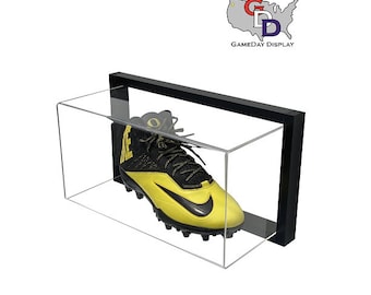 EZ Mount Framed Acrylic Wall Mounting Small Shoe Display Case Size 17 Under
