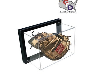 Enmarcado Acrílico Montaje en pared Guante de béisbol Guante Pantalla UV Protección Soporte seguro