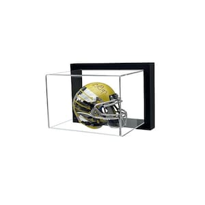 Framed Acrylic Wall Mount Football Mini Helmet Display UV Protect Secure Mount
