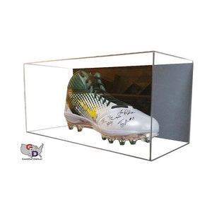 Acrylic Wall Mount Large Single Shoe Size 17 and Under Display Case by GameDay Display