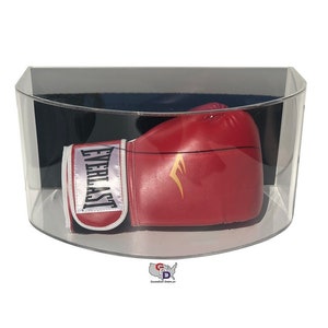 Curved Acrylic Wall Mount Boxing Glove Display Case by GameDay Display