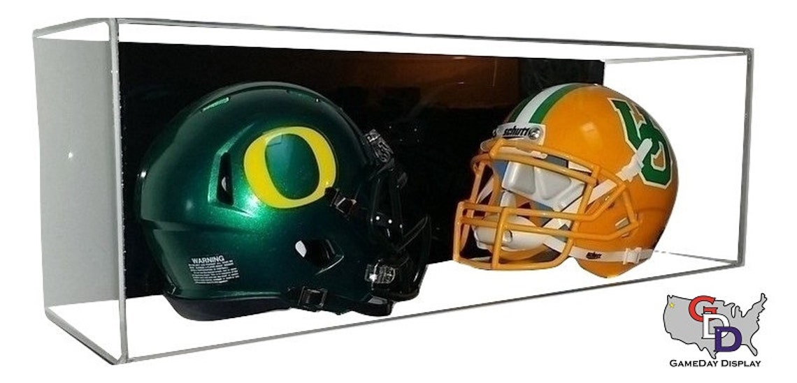Acrylic Wall Mount Double Mini Helmet Display Case by Gameday Etsy