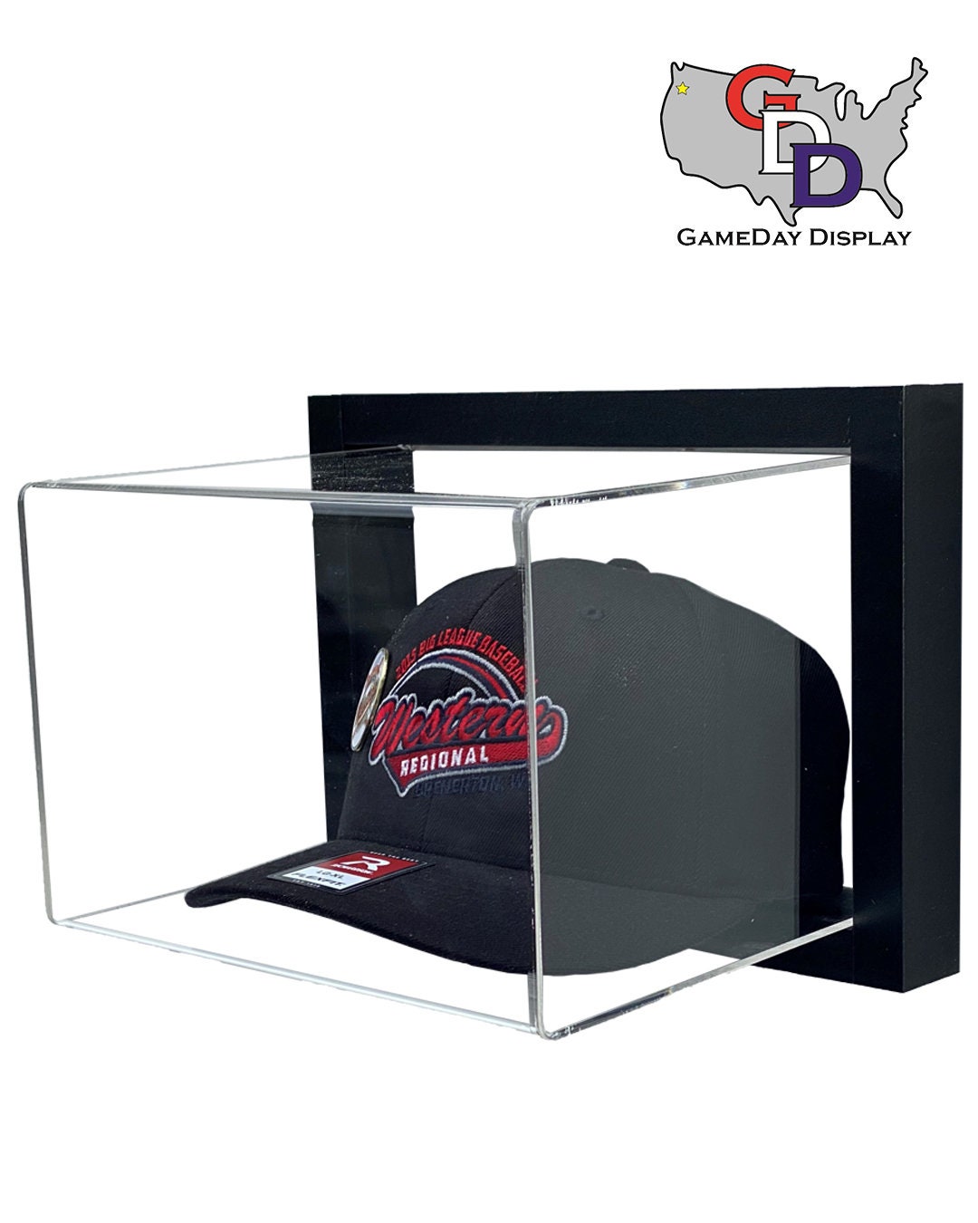 Framed Acrylic Wall Mount Hat Display Case UV Protecting Etsy