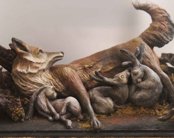 Het hoeden van de konijnen