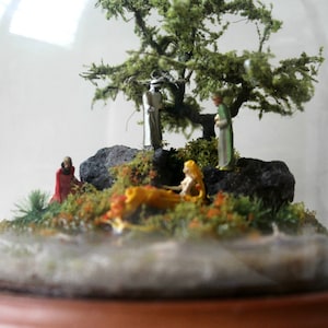 Made to order- Miniature Diorama Fantasy Fairy tale Micro World Glass Dome Tiny Eve: The Flood of Man