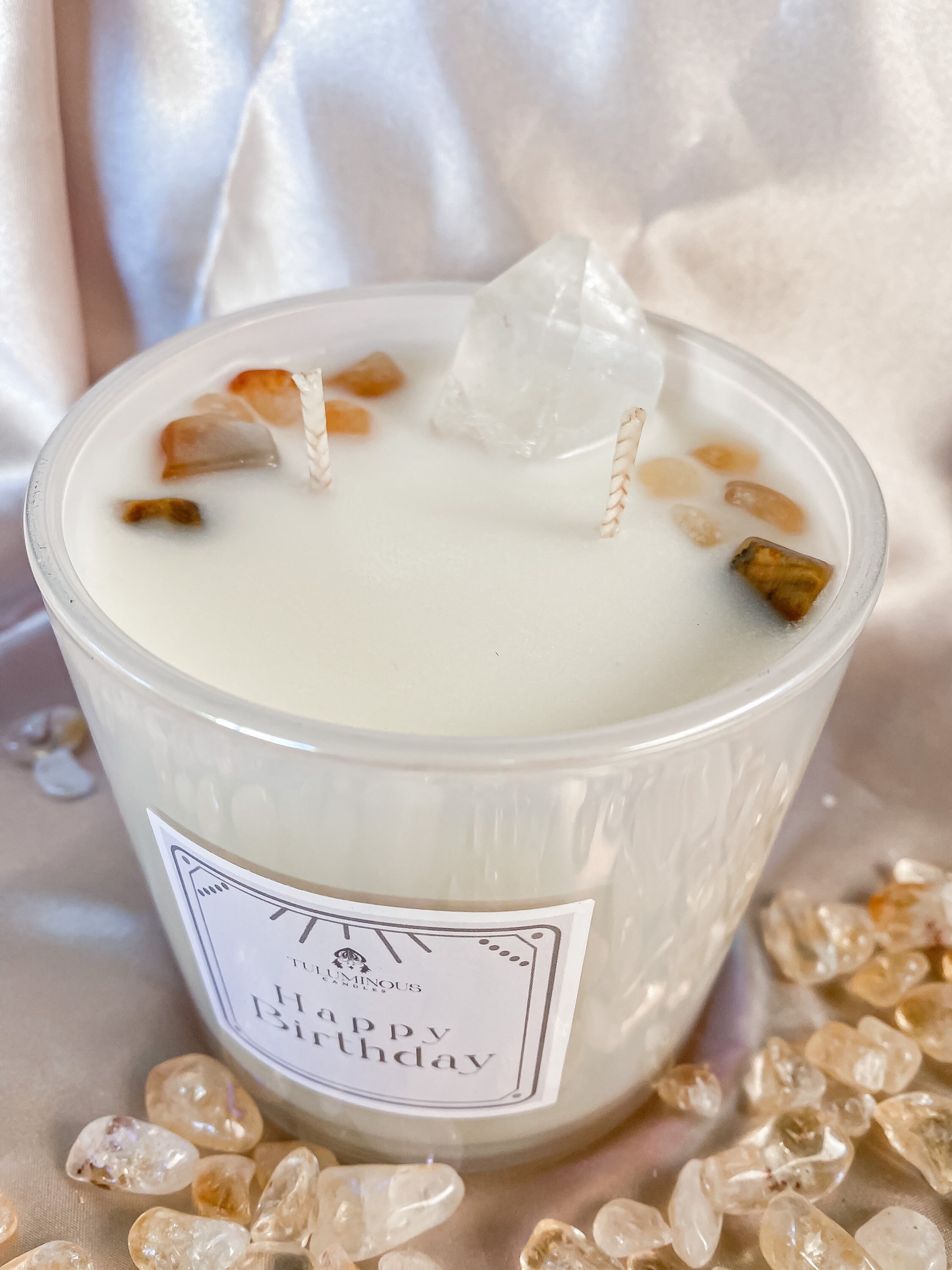 Crystal Candles Healing Stones Crystal Candle Best Friend Etsy UK