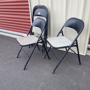 Set of 4 Vintage Folding Samsonite Metal Folding  Chairs