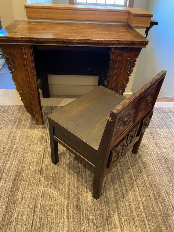 Desk with hidden chair deals