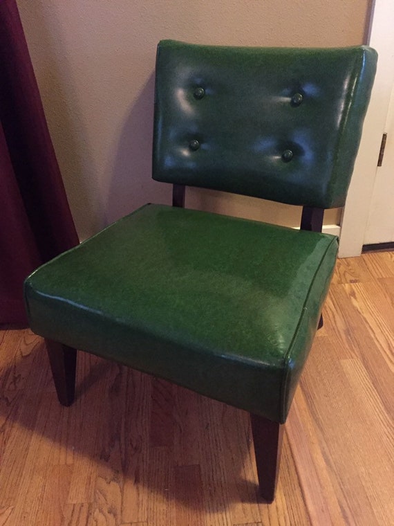 Retro Atomic Slipper Chair Green Slipper Chair Art Deco Etsy