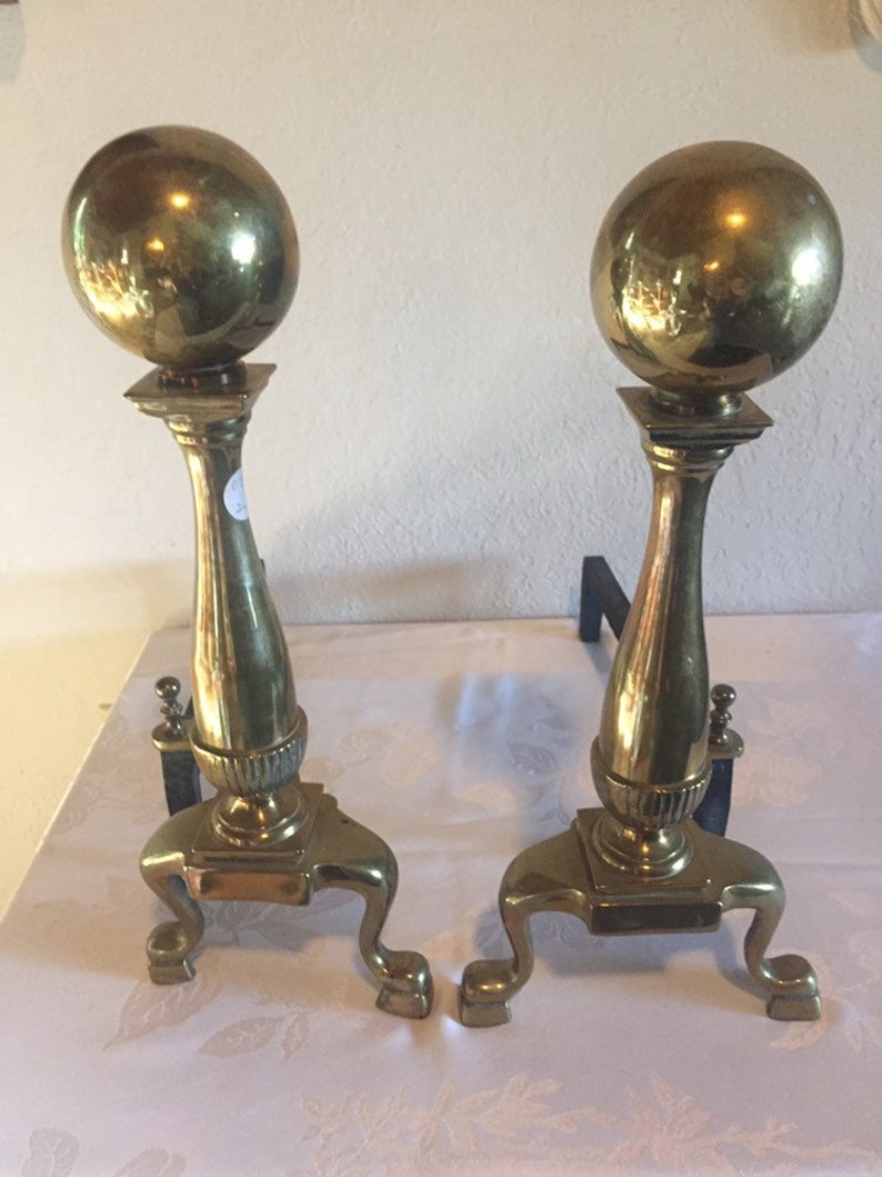 American Ferderal Andirons or Firedogs - a Pair
