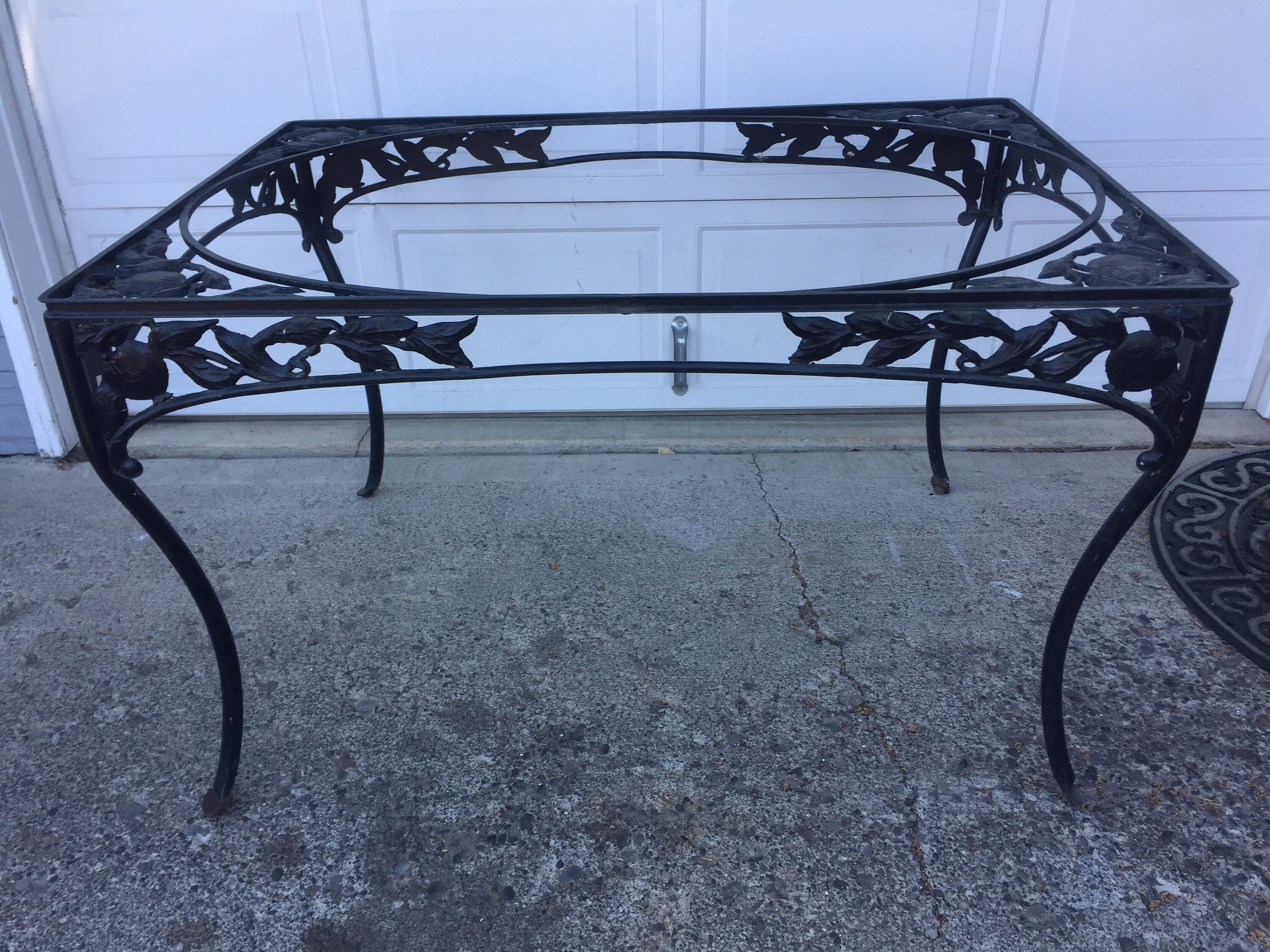 Vintage Russell Woodard Wrought Iron Patio Set Pomegranate Etsy