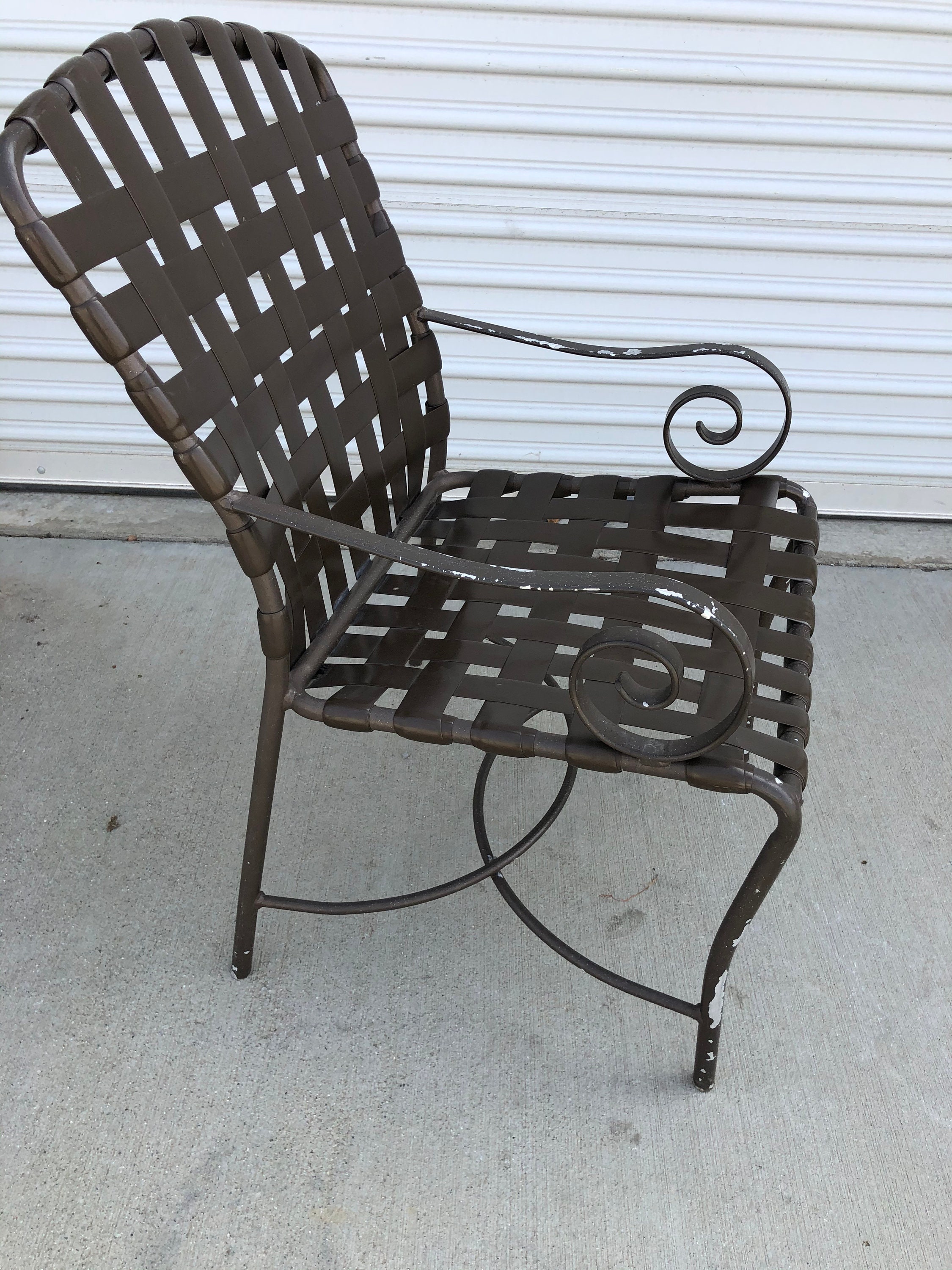 Vintage Tropitone Dining Set 4 Patio Arm Chairs With Aluminum Etsy