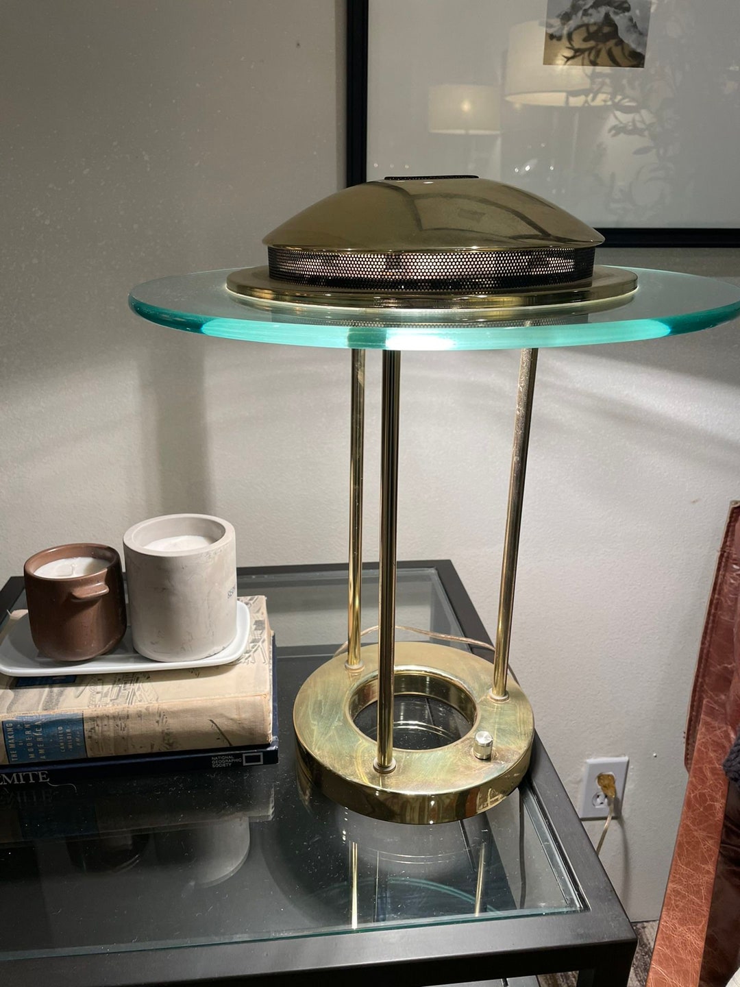Rare Vintage Brass Saturn Desk Lamp - Robert Sonneman for Rare Vintage Brass Saturn Desk Lamp - Robert Sonneman for