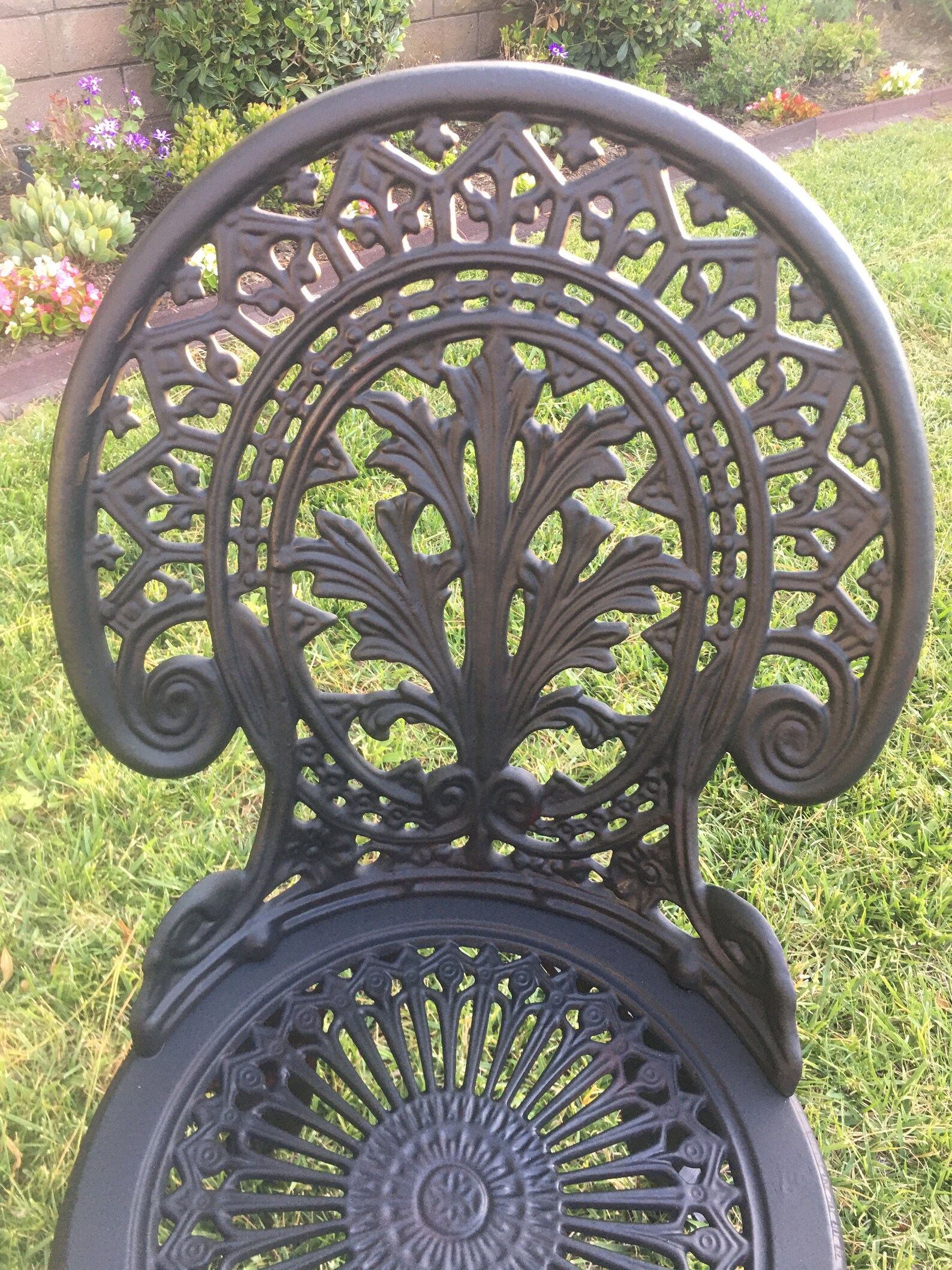 Vintage Cast Aluminum Patio Set 4 Chairs and Dining Table - Etsy