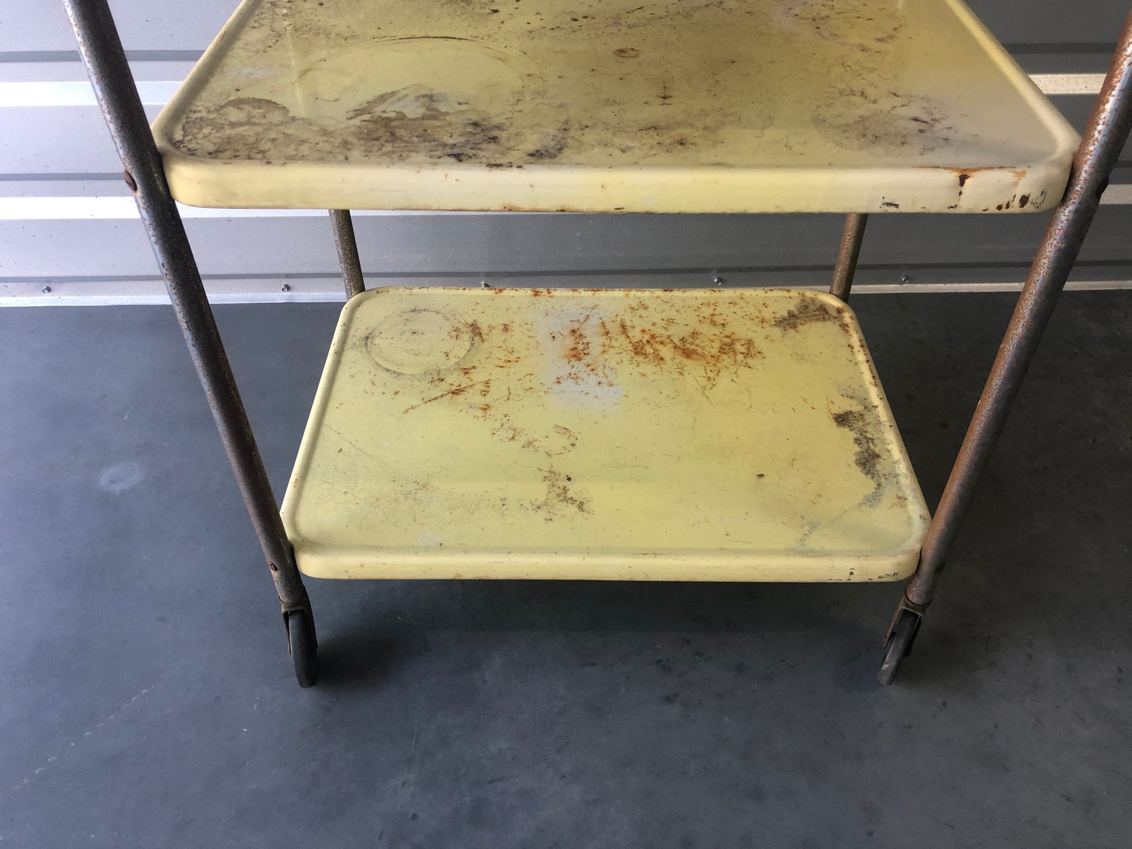 Vintage Retro Cosco Yellow Metal Kitchen Rolling Cart 3 Tiers - Etsy