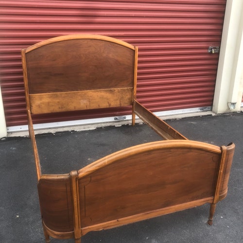 Vintage 1930s Art Deco French Full Size Bed Headboard Etsy