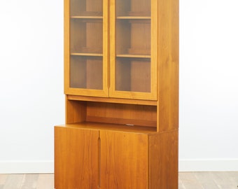 Mid-Century Danish Modern Teak Display Hutch, China Hutch, Cabinet  ( 2 available)